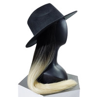 ویگ هت کلاه مشکی با موی آمبره بلوند کد(۳۰۰۰6)